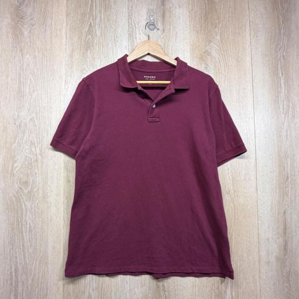 Sonoma-goods-for-life Men's Burgundy and Red Polo-shirts